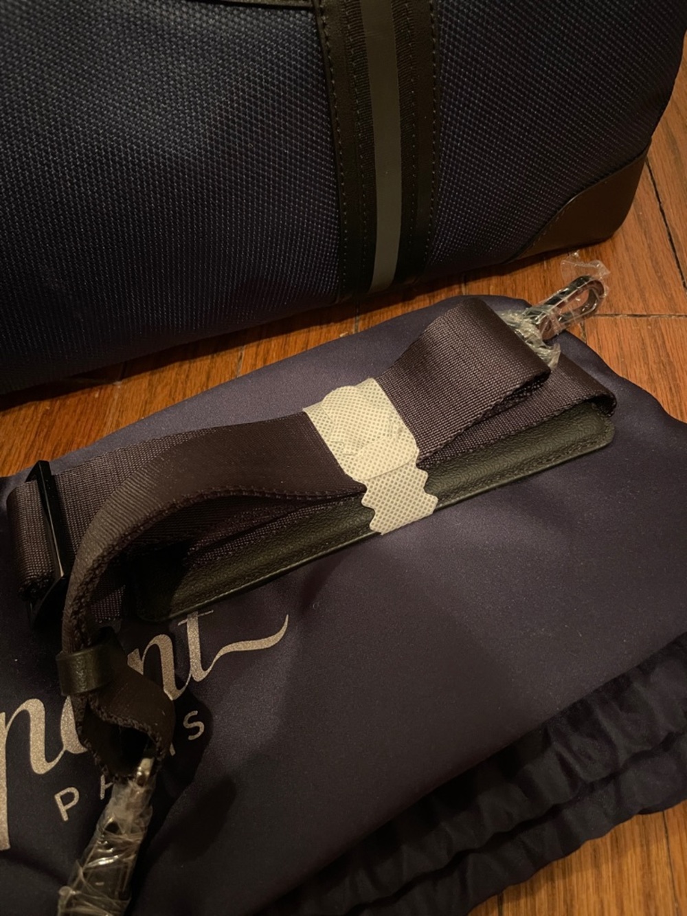 NWT S.T. Dupont Defi Millennium Cosy Small Travel Bag in Black and Blue - Picture 8 of 9